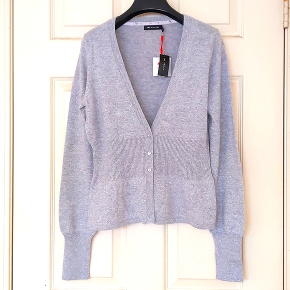 NWT. The Limited Woman's Wool/Angora/Cashmere cardigan sweater with sparkling. - Picture 3 of 4